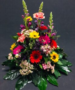Rouw Millefleur met diverse kleuren bloemen